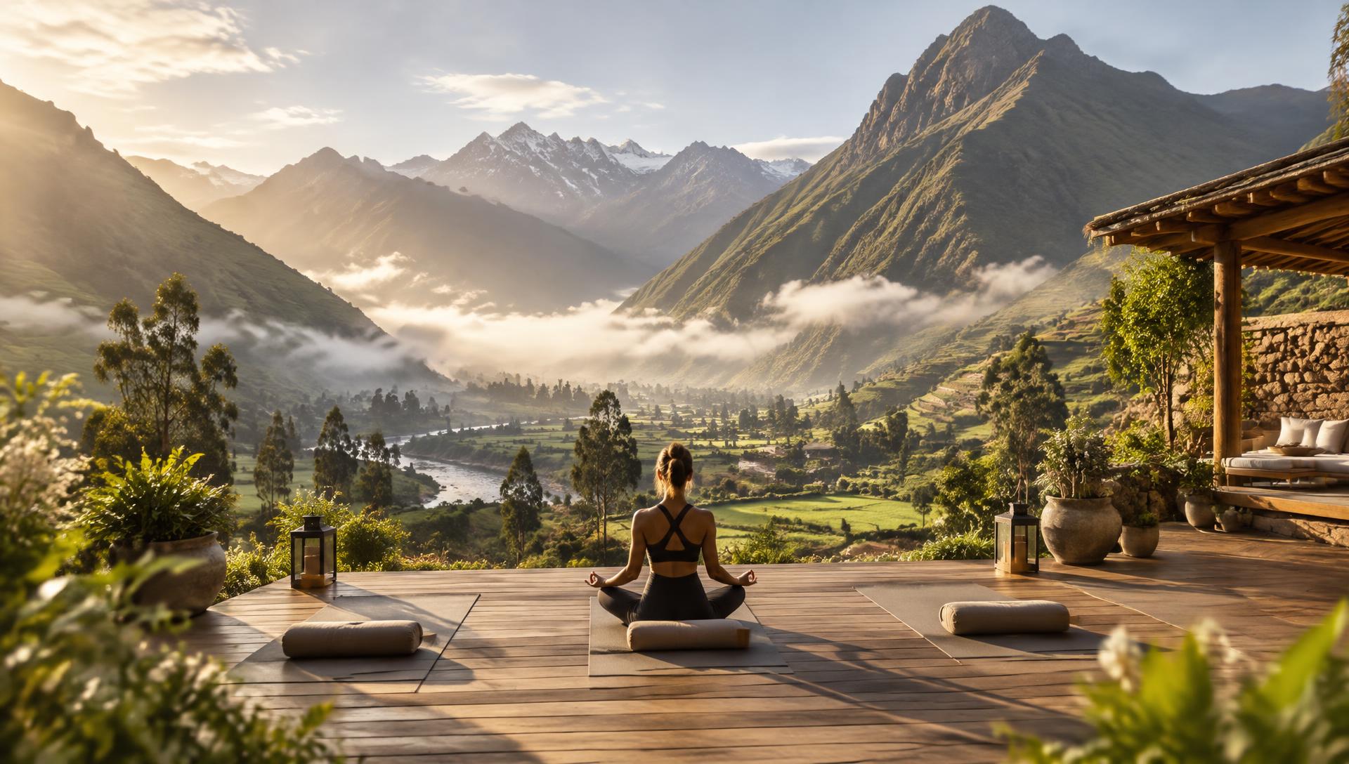 The mountains and terraces of Peru's Sacred Valley